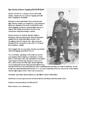 A preview of a PDF biography for Topping, Charles Clinton